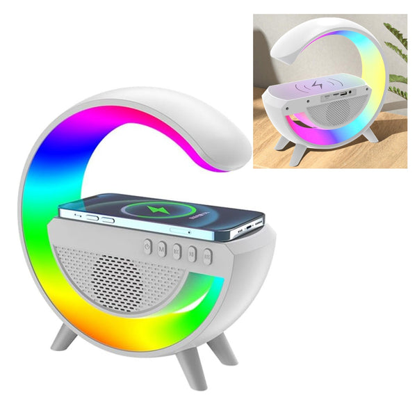 Parlante Lámpara Cargador RGB Tipo G: ¡Ilumina, Escucha y Carga